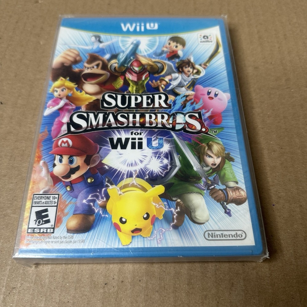 Nintendo Super Smash Bros. for Wii U - Factory Sealed- Protective Case